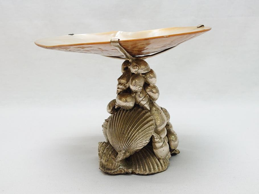 MAITLAND SMITH(メートランドスミス)　真鍮と貝のアクセサリートレイ(小物入れ、ブラス、BRASS、シェル、SHELLFISH、ディスプレイ)(R-062665)