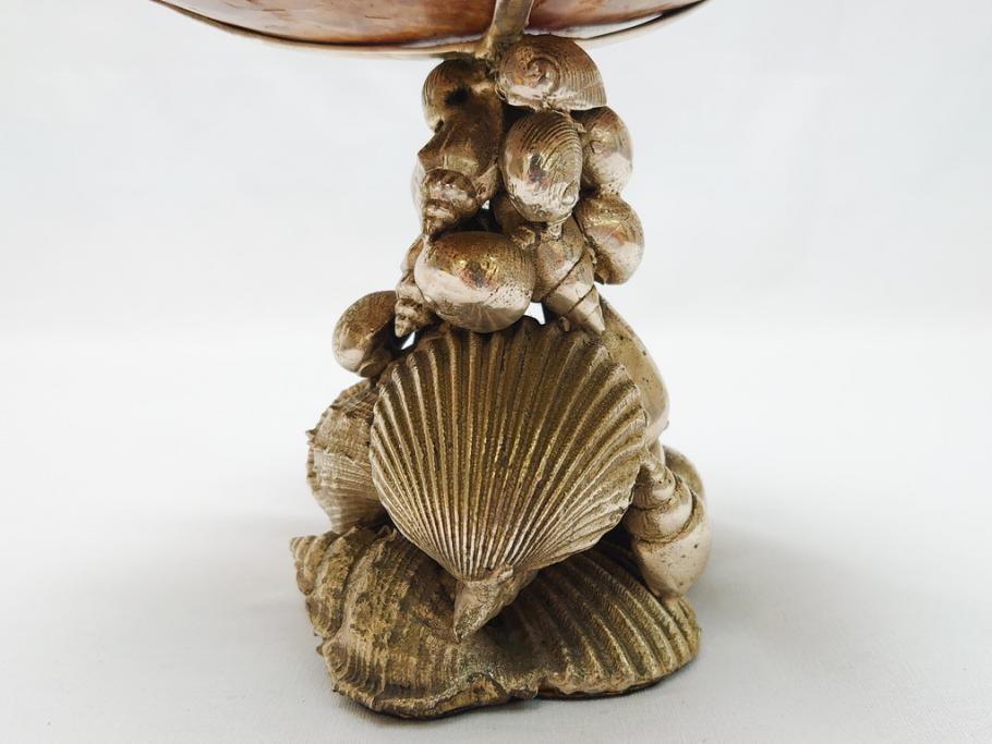 MAITLAND SMITH(メートランドスミス)　真鍮と貝のアクセサリートレイ(小物入れ、ブラス、BRASS、シェル、SHELLFISH、ディスプレイ)(R-062665)