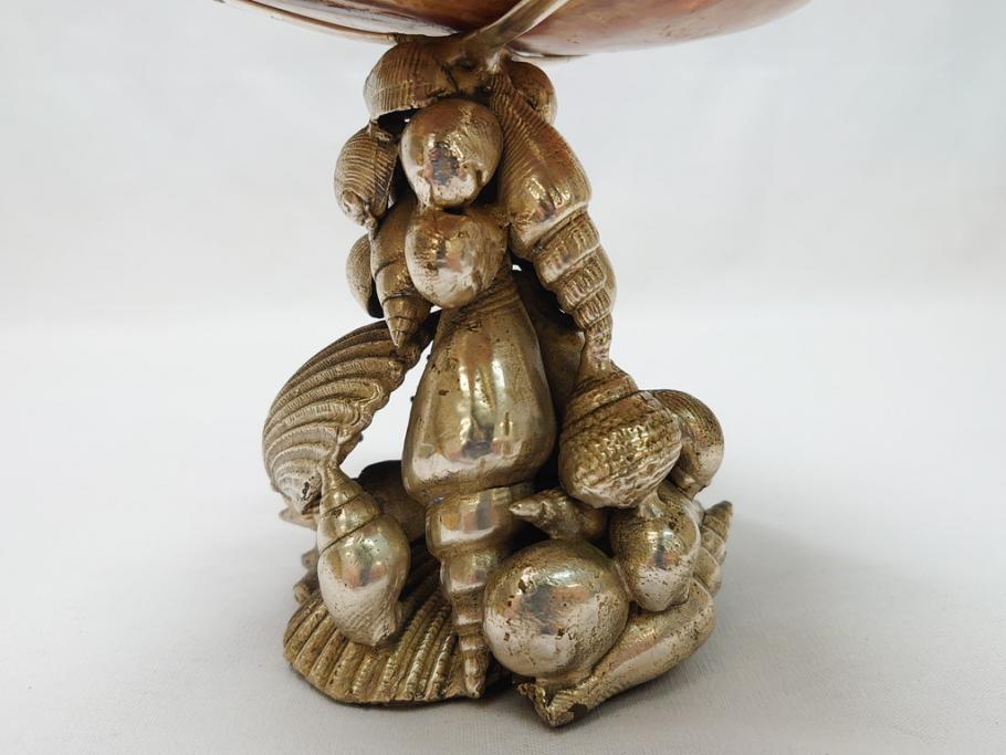 MAITLAND SMITH(メートランドスミス)　真鍮と貝のアクセサリートレイ(小物入れ、ブラス、BRASS、シェル、SHELLFISH、ディスプレイ)(R-062665)