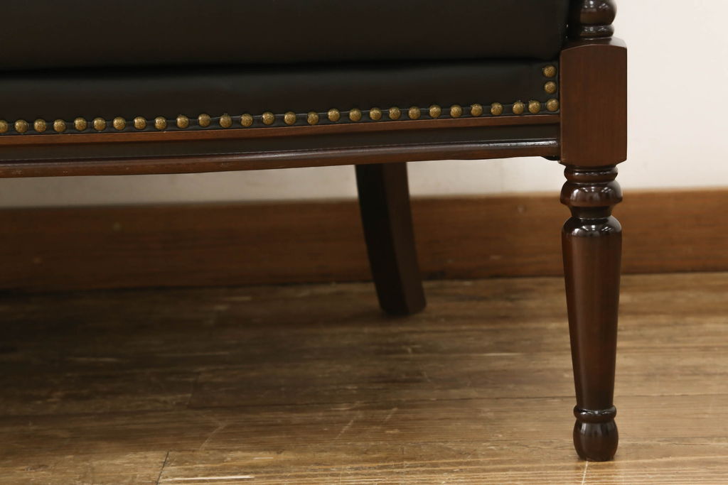 中古　美品　maruni(マルニ木工)　KENT-COURT(ケントコート)　ブリティッシュコレクション　洗練された佇まいが美しい3人掛けソファ(定価約60万円)(3Pソファ、三人掛け)(R-059057)
