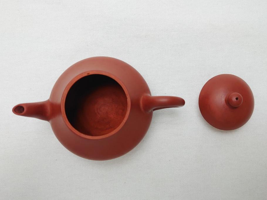嘉慶年製 朱泥 急須(中国、唐物、煎茶道具、茶道具、茶器)(R-062678