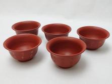 明治期　上手物　伊万里　色絵　お茶の時間を華やかに演出する湯呑み2客セット(大・小)(和食器、茶器、茶道具)(R-062168)