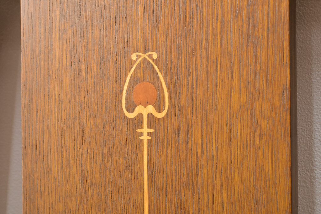 中古　美品　高級品　Stickley(スティックレー、スティックレイ)　キングサイズ!上品な象嵌入りのナラ材製ベッドフレーム(木製ベッド)(R-057100)