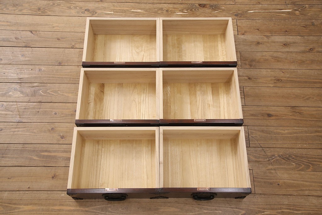 中古　極美品　岩谷堂箪笥　人気!スリムで取り入れやすい縦型チェスト(立長箪笥、引き出し、ハイチェスト、サイドチェスト)(R-050837)