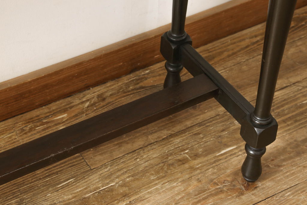 和製アンティーク　大正ロマンの雰囲気漂うろくろ脚が上品なコンソールテーブル(サイドテーブル、飾り台)(R-060139)