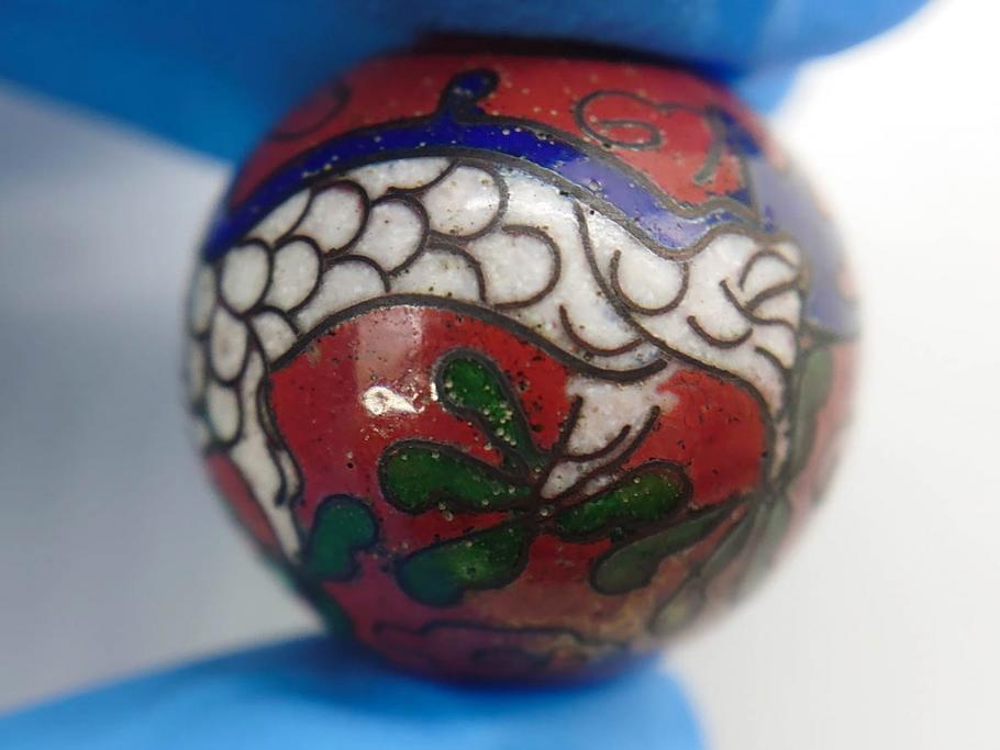 アンティーク　時代物　さりげない美しさのある帯留4点セット(金魚、龍、竜、花、帯留め、帯締め、着物道具、和装小物、アクセサリー)(R-081014)