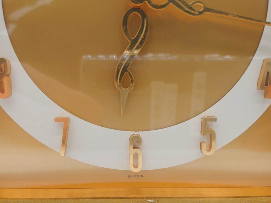 スイス　IMHOF(インホフ)　15 JEWELS(15石)　お部屋をエレガントな雰囲気にさせる置時計(観音開き、古時計、ディスプレイ)(R-081015)