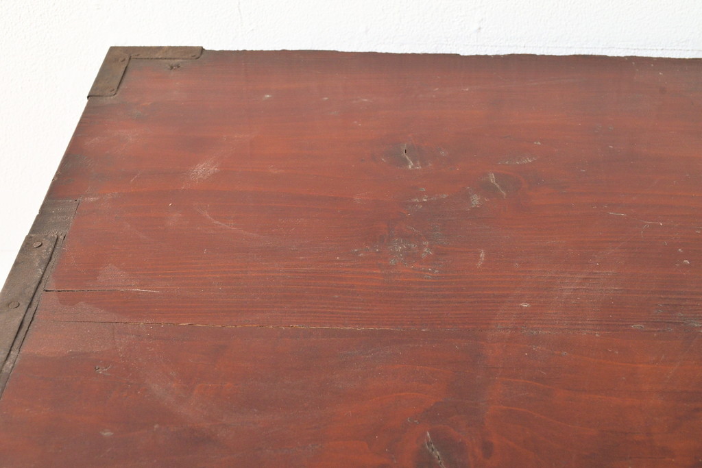 和製アンティーク　極上!美品　前板栗材　極めて漆のキレイな米沢箪笥(和タンス、衣装たんす、時代箪笥)(R-057095)
