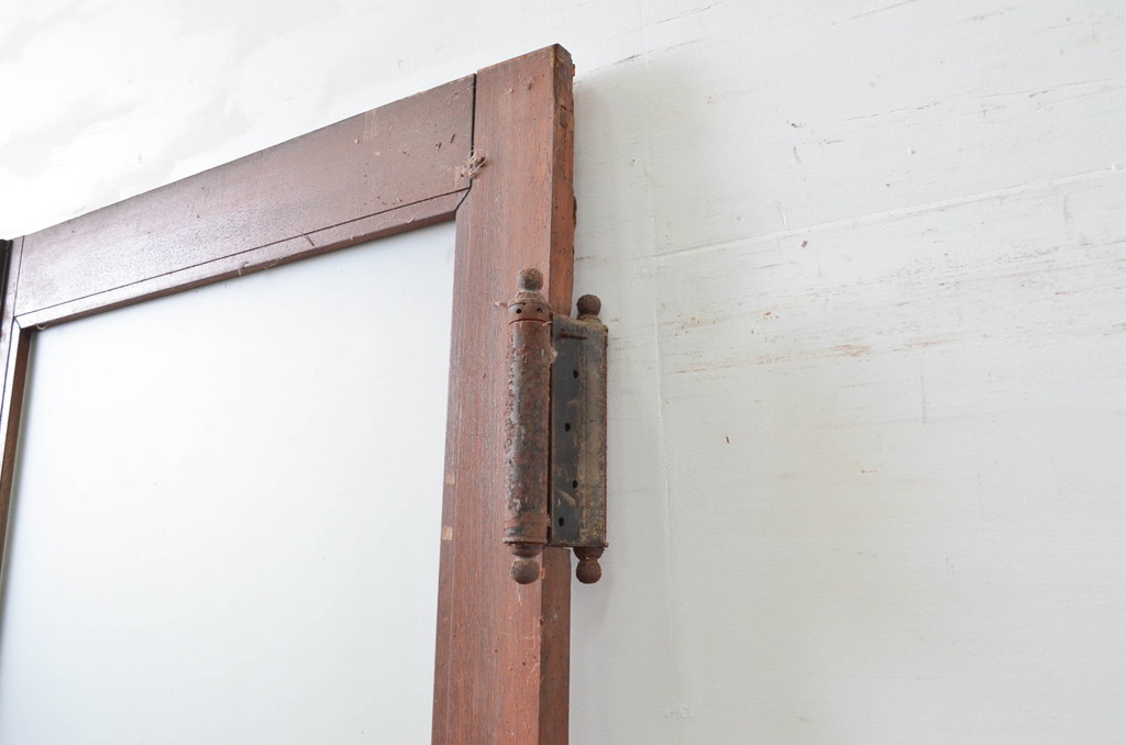 アンティーク建具　レトロな雰囲気漂う両開きドア1対2セット(ガラス扉、玄関扉)(R-080895)