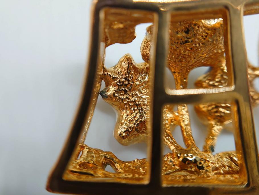 彫金　真珠　パール　SPM刻印　気品に満ちた帯留3点セット(藤?、花、帯留め、着物道具、和装小物、アクセサリー)(R-081322)　