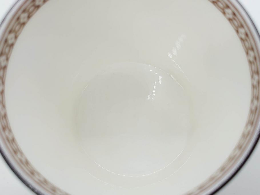 イギリス　WEDGWOOD(ウェッジウッド)　FLORENTINE TURQUOISE(フロレンティーン ターコイズ)　重厚感ある佇まいのコーヒーカップ&ソーサー4客セット(グロテスク文様、フルーツ、果物、C&S、洋食器、英国)(R-081216)