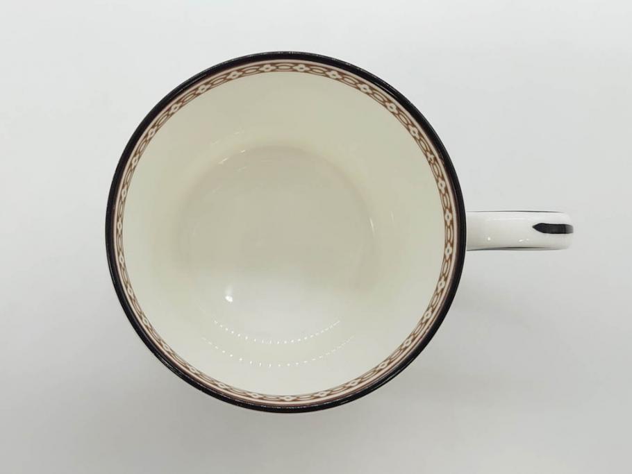 イギリス　WEDGWOOD(ウェッジウッド)　FLORENTINE TURQUOISE(フロレンティーン ターコイズ)　優雅な時間を演出するコーヒーカップ&ソーサー3客セット(グロテスク文様、フルーツ、果物、洋食器、英国)(R-081217)