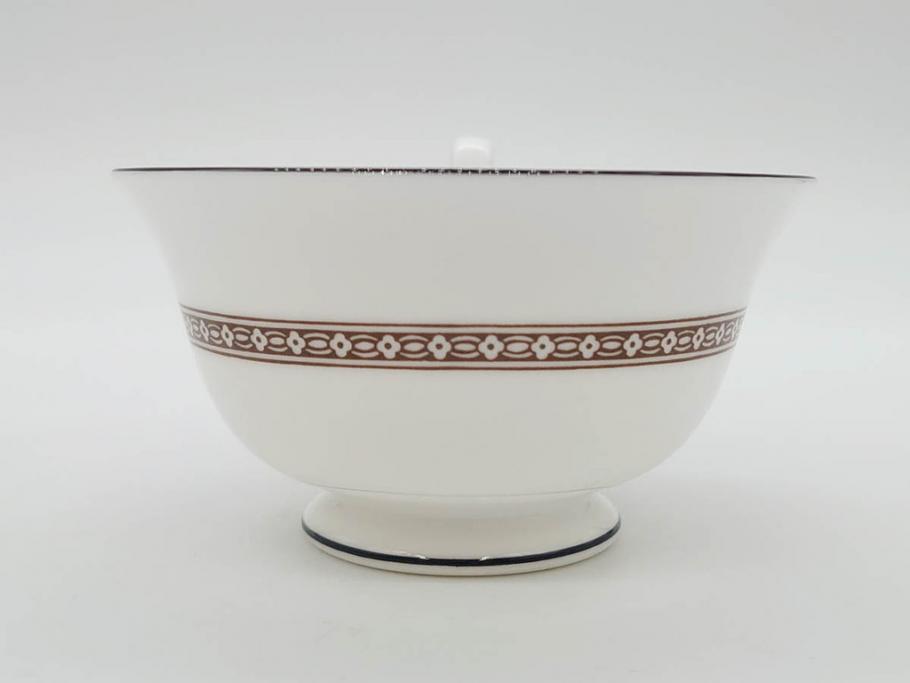 イギリス　WEDGWOOD(ウェッジウッド)　FLORENTINE TURQUOISE(フロレンティーン ターコイズ)　上品な佇まいのティーカップ&ソーサー4客セット(グロテスク文様、フルーツ、果物、ピオニー、C&S、洋食器、英国)(R-081218)