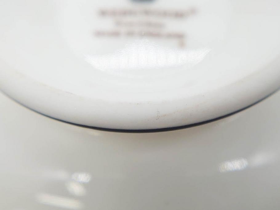 イギリス　WEDGWOOD(ウェッジウッド)　FLORENTINE TURQUOISE(フロレンティーン ターコイズ)　上品な佇まいのティーカップ&ソーサー4客セット(グロテスク文様、フルーツ、果物、ピオニー、C&S、洋食器、英国)(R-081218)