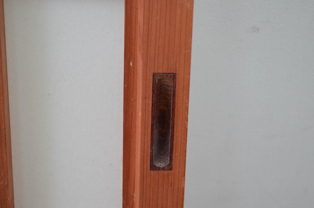ビンテージ建具　和の空間を高める凝った作りの障子戸窓2枚セット(引き戸、ヴィンテージ)(R-080877)
