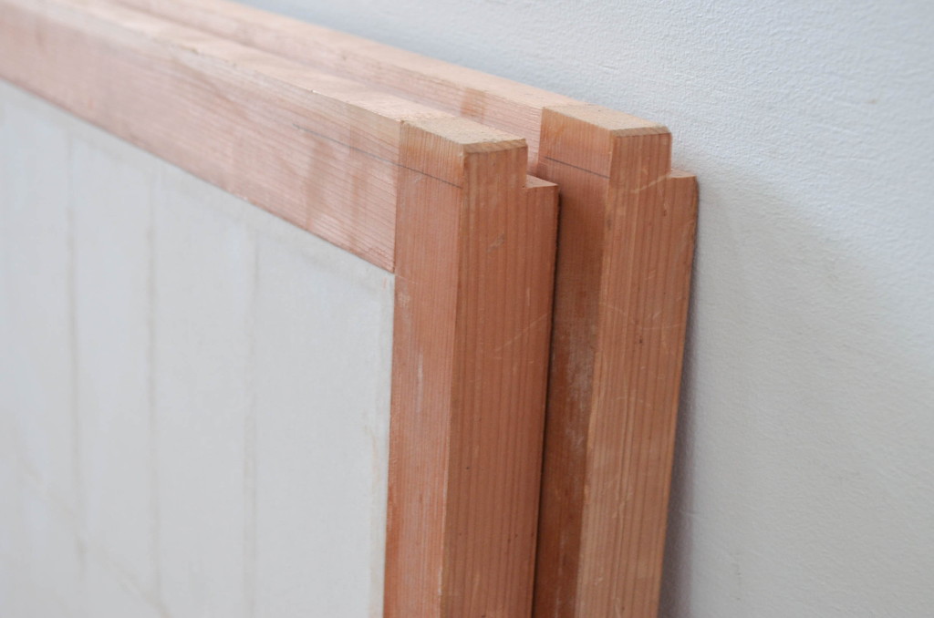 ビンテージ建具　和の空間を高める凝った作りの障子戸窓2枚セット(引き戸、ヴィンテージ)(R-080877)