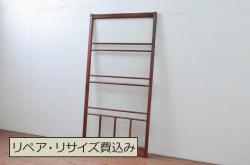 アンティーク建具　デザイングッド!!　レトロな空間作りにおすすめなガラス戸1枚(引き戸)(R-080882)