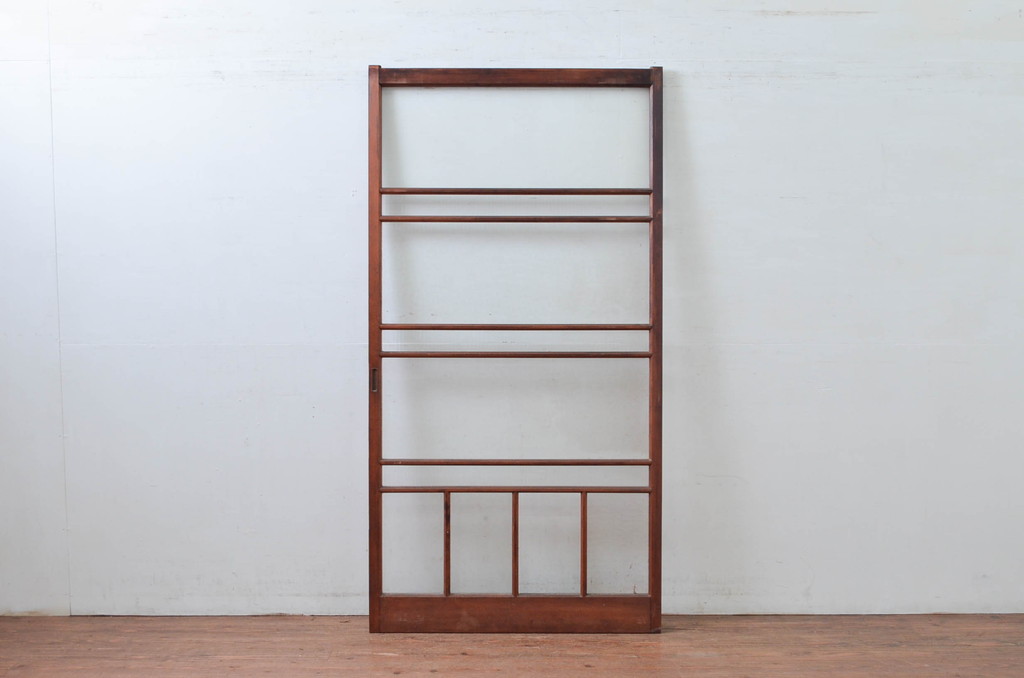 アンティーク建具　デザイングッド!!　レトロな空間作りにおすすめなガラス戸1枚(引き戸)(R-080882)