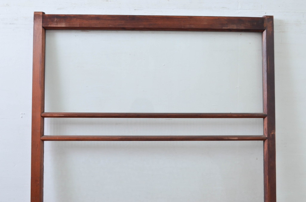 アンティーク建具　デザイングッド!!　レトロな空間作りにおすすめなガラス戸1枚(引き戸)(R-080882)