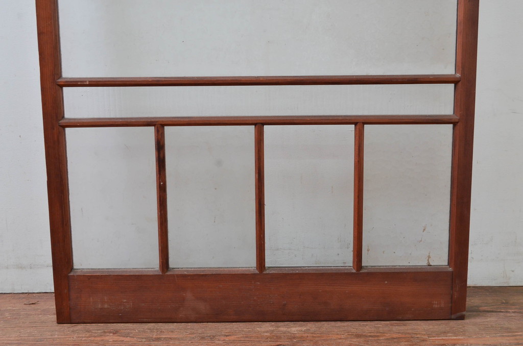 アンティーク建具　デザイングッド!!　レトロな空間作りにおすすめなガラス戸1枚(引き戸)(R-080882)
