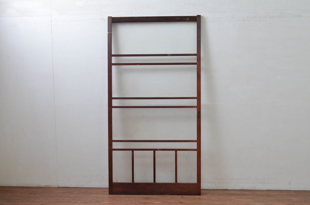 アンティーク建具　デザイングッド!!　レトロな空間作りにおすすめなガラス戸1枚(引き戸)(R-080882)