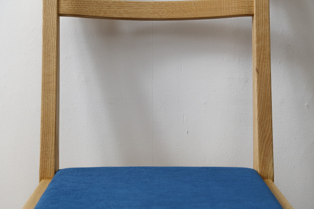 中古　短期展示品　美品　ヤクモ家具製作所　オーク材　シンプルチェア(SC40RO)　クッションタイプ　ナチュラルな風合いが優しい印象のチェア(ダイニングチェア、椅子、イス)(R-069797)