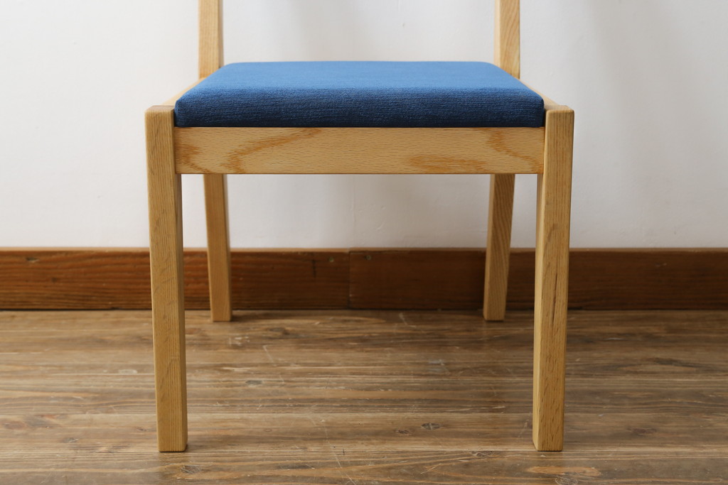中古　短期展示品　美品　ヤクモ家具製作所　オーク材　シンプルチェア(SC40RO)　クッションタイプ　ナチュラルな風合いが優しい印象のチェア(ダイニングチェア、椅子、イス)(R-069797)