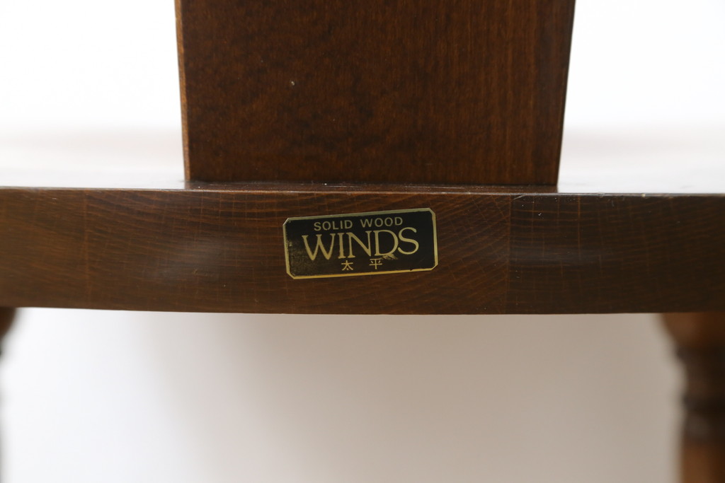 和製ビンテージ　飛騨家具　WINDS太平　木の温もりあふれるチェア(板座チェア、ダイニングチェア、ヴィンテージ)(R-074376)