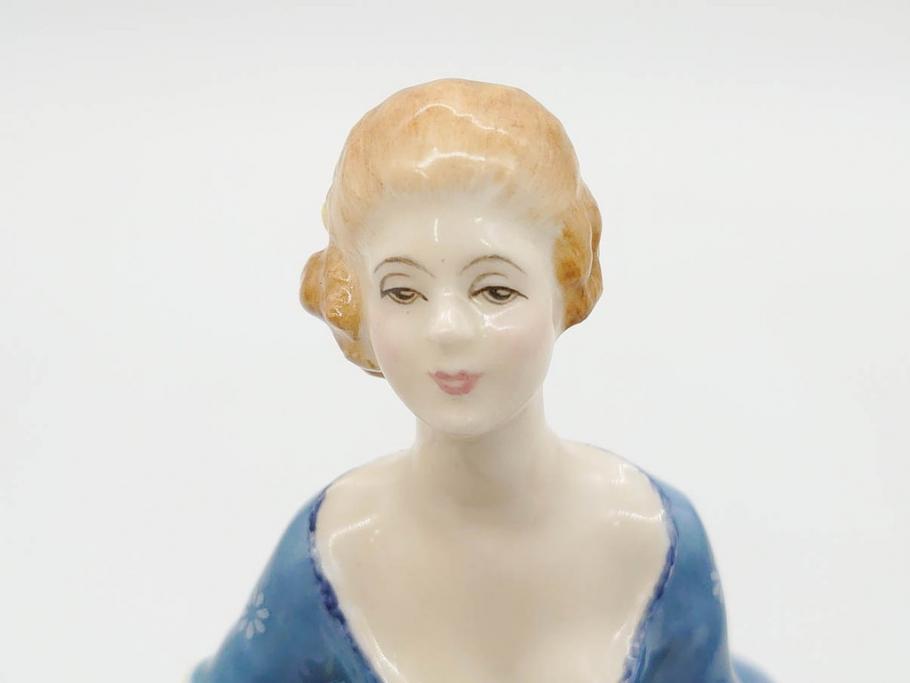 イギリス　Royal Doulton(ロイヤルドルトン)　Hilary(ヒラリー)　上品な雰囲気のフィギュリン(陶器人形、女性、貴婦人、置物、オブジェ)(R-081297)