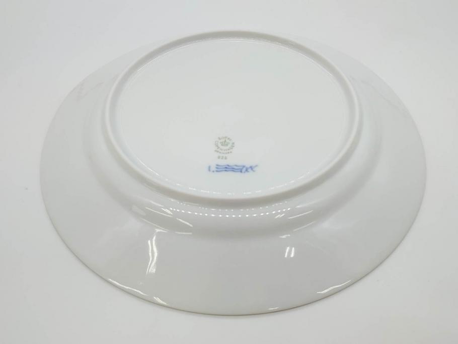 デンマーク　ROYAL COPENHAGEN(ロイヤルコペンハーゲン)　ブルーフルーテッド ハーフレース　約25cm　プレート3枚セット(大皿、洋食器、北欧)(R-081292)