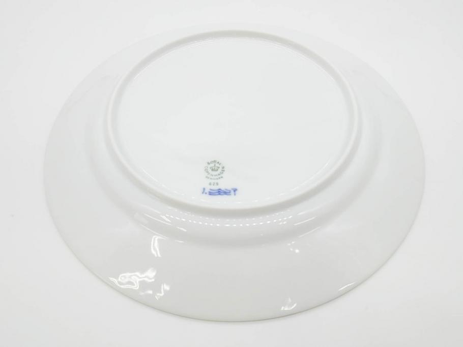 デンマーク　ROYAL COPENHAGEN(ロイヤルコペンハーゲン)　ブルーフルーテッド ハーフレース　約25cm　プレート3枚セット(大皿、洋食器、北欧)(R-081292)