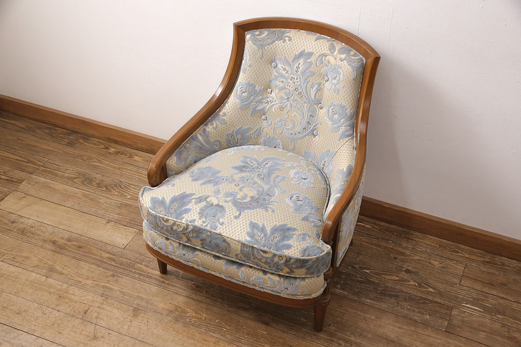 中古　DREXEL HERITAGE(ドレクセルヘリテイジ)　Upholstery(アップホルスタリー)　ローバックチェア(アームチェア、1人掛けソファ)(定価約45万円)(R-051179)