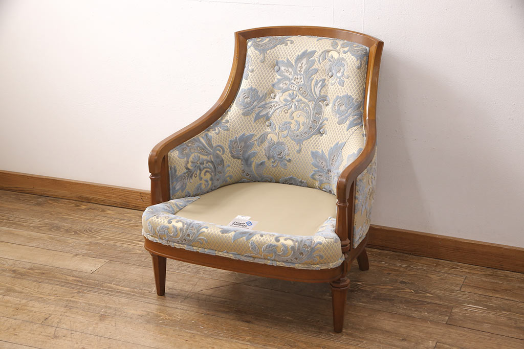 中古　DREXEL HERITAGE(ドレクセルヘリテイジ)　Upholstery(アップホルスタリー)　ローバックチェア(アームチェア、1人掛けソファ)(定価約45万円)(R-051179)