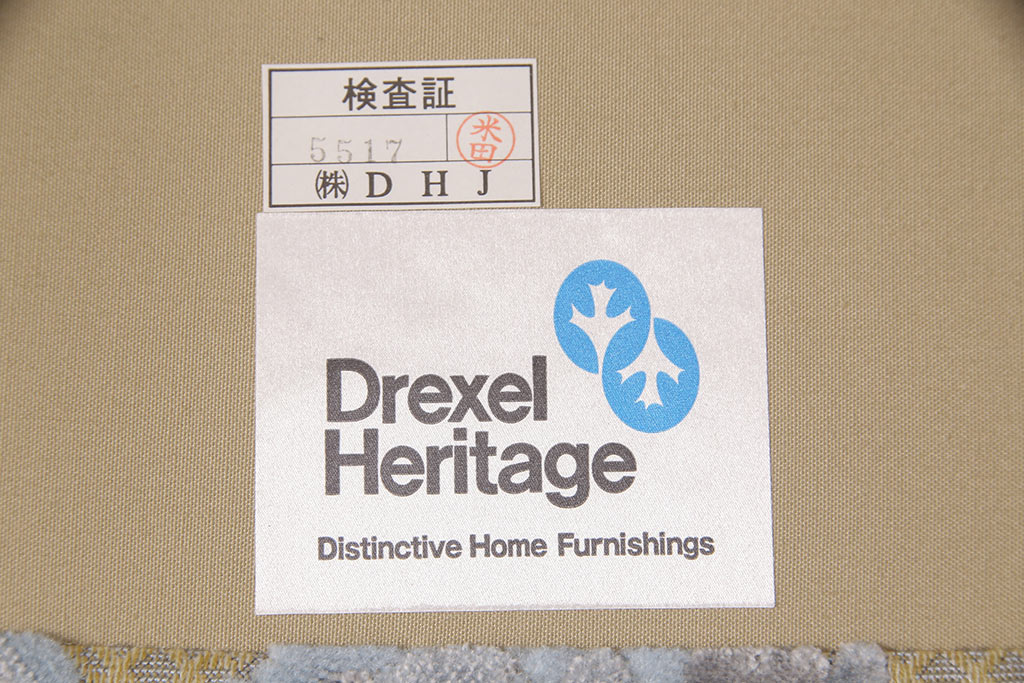 中古　DREXEL HERITAGE(ドレクセルヘリテイジ)　Upholstery(アップホルスタリー)　ローバックチェア(アームチェア、1人掛けソファ)(定価約45万円)(R-051179)