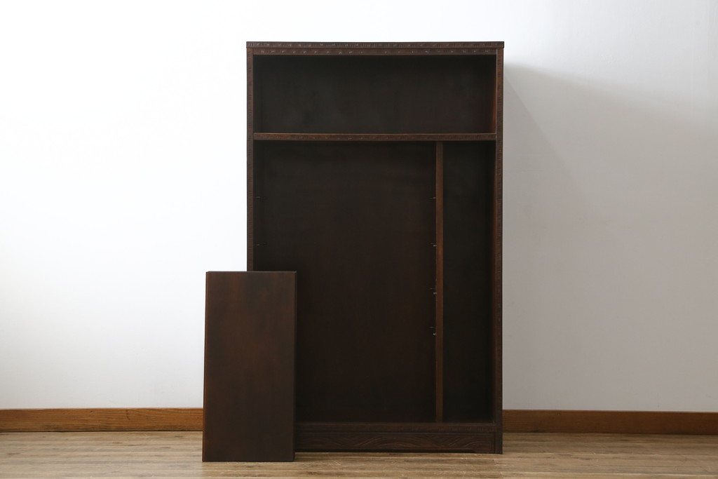 中古　美品　軽井沢彫り　細やかな彫り込みが目を引く下駄箱(シューズボックス、収納棚、戸棚、靴箱、玄関収納)(R-080038)