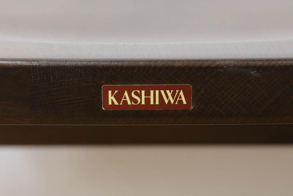 中古　ナラ材　柏木工(KASHIWA)　WILDERNESS(ウィルダネス)　木の温かみある風合いが魅力的なダイニングチェア(板座チェア、イス、椅子)(R-062036)