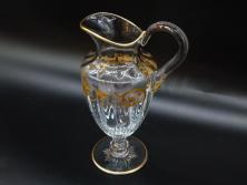 フランス　Baccarat　バカラ　金彩　気品あふれるピッチャー(ジャグ、水指し、ピッチャー、フルレッドクリスタルガラス)(R-081303)