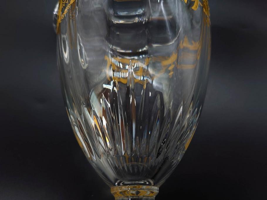 フランス　Baccarat　バカラ　金彩　気品あふれるピッチャー(ジャグ、水指し、ピッチャー、フルレッドクリスタルガラス)(R-081303)