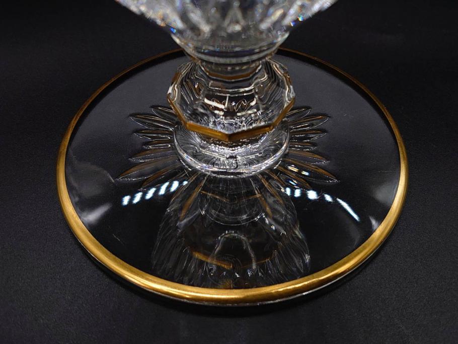 フランス　Baccarat　バカラ　金彩　気品あふれるピッチャー(ジャグ、水指し、ピッチャー、フルレッドクリスタルガラス)(R-081303)