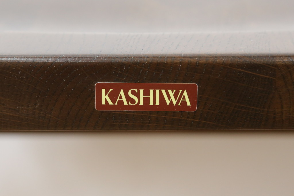 中古　ナラ材　柏木工(KASHIWA)　WILDERNESS(ウィルダネス)　木の温かみある風合いが魅力的なダイニングチェア(板座チェア、イス、椅子)(R-081311)