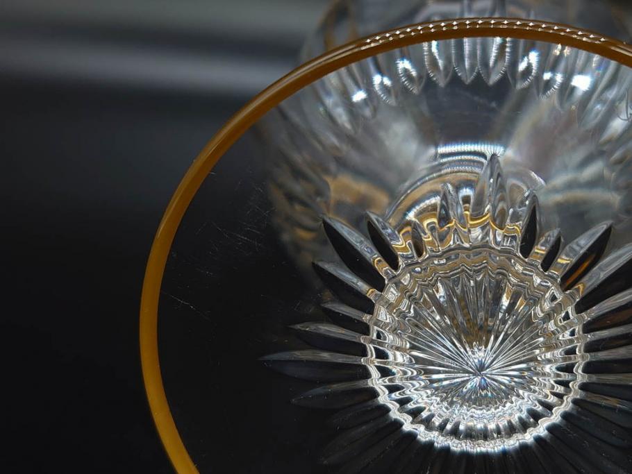 フランス　Baccarat　バカラ　金彩　気品あふれるピッチャー(ジャグ、水指し、ピッチャー、フルレッドクリスタルガラス)(R-081303)