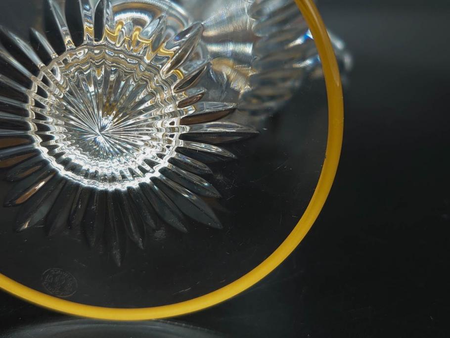 フランス　Baccarat　バカラ　金彩　気品あふれるピッチャー(ジャグ、水指し、ピッチャー、フルレッドクリスタルガラス)(R-081303)