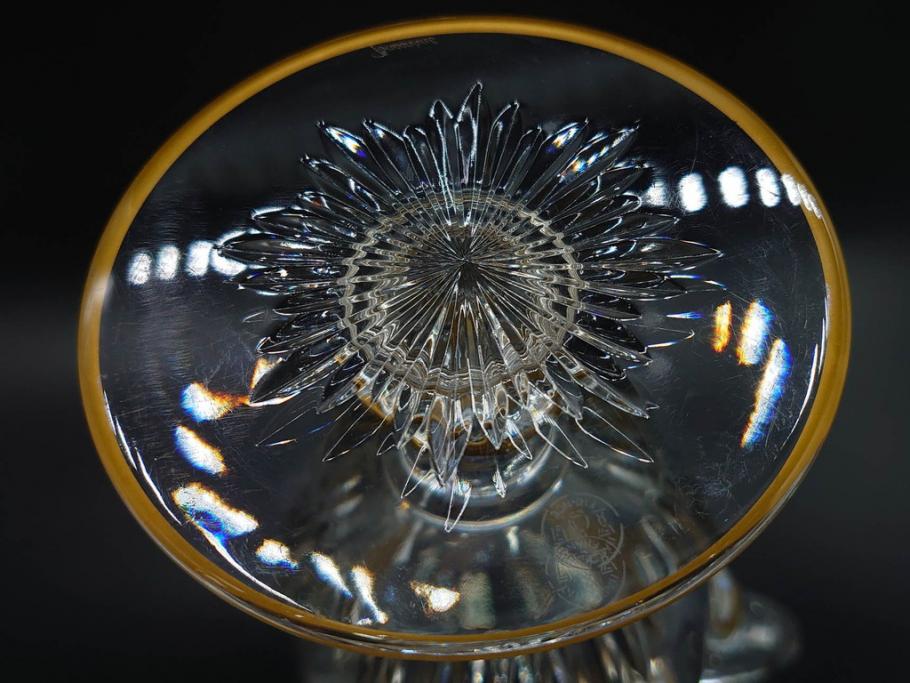 フランス　Baccarat　バカラ　金彩　気品あふれるピッチャー(ジャグ、水指し、ピッチャー、フルレッドクリスタルガラス)(R-081303)