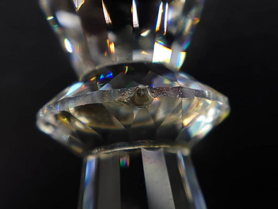 オーストリア　SWAROVSKI(スワロフスキー)　SILVER CRYSTAL(シルバー クリスタル)　チェスセット(チェス盤、駒、ピース、スワン印、ケース付き、外箱付き)(R-081304)