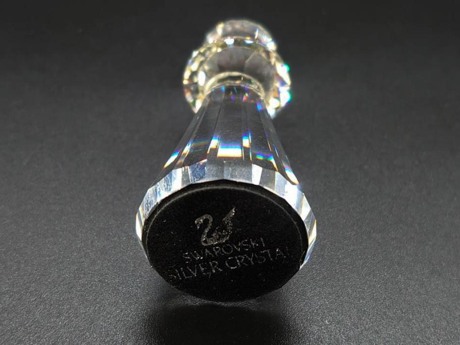 オーストリア　SWAROVSKI(スワロフスキー)　SILVER CRYSTAL(シルバー クリスタル)　チェスセット(チェス盤、駒、ピース、スワン印、ケース付き、外箱付き)(R-081304)
