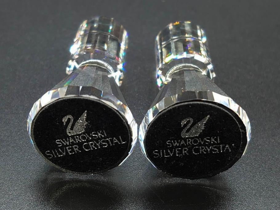 オーストリア　SWAROVSKI(スワロフスキー)　SILVER CRYSTAL(シルバー クリスタル)　チェスセット(チェス盤、駒、ピース、スワン印、ケース付き、外箱付き)(R-081304)