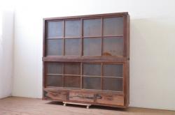 アンティーク家具　前面ケヤキ材・ヒノキ材　四尺水屋箪笥(R-036292)