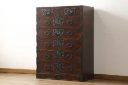中古　美品　五城目箪笥　上質な和の空間づくりに取り入れたい衣装タンス(検索:岩谷堂箪笥)(引き出し、チェスト、和たんす、収納箪笥)(R-058901)