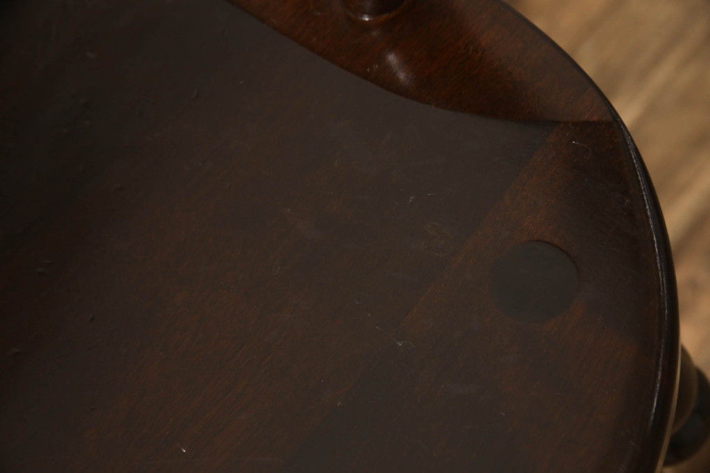中古　美品　松本民芸家具　#91型　落ち着きのある大人カフェ風インテリアが叶うキャプテンチェア(アームチェア、板座チェア、椅子、ダイニングチェア)(R-054875)