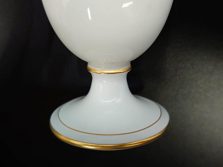 大倉陶園(OKURA、OAC)　オールド大倉　ゴールドライン　高級感のあるエッグスタンド6客セット(金彩、エッグカップ、洋食器、白磁)(R-081308)